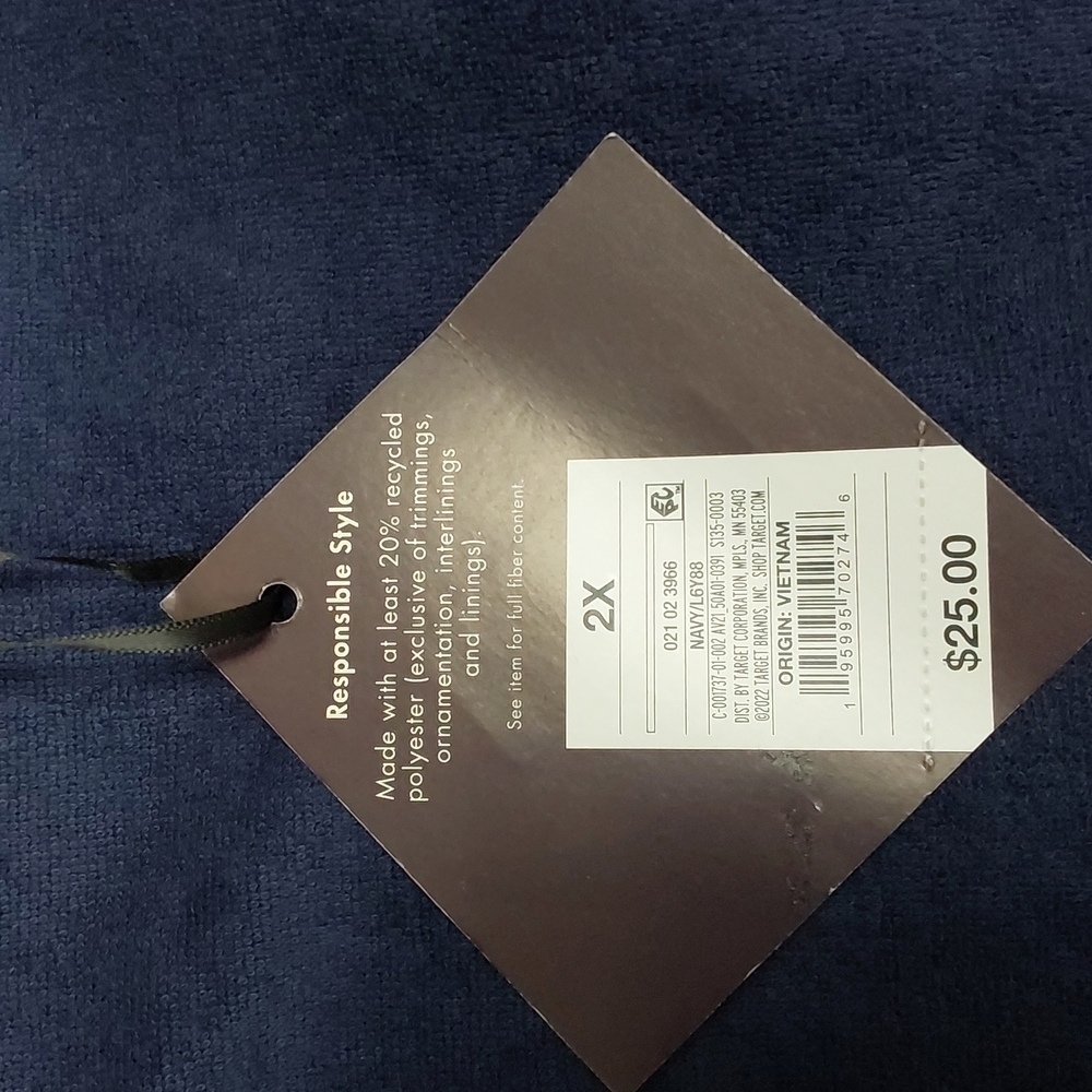 Women's Plus Size Long Sleeve Terry Hooded Shirt | Ava & Viv | 2X - Picture 9 of 14
